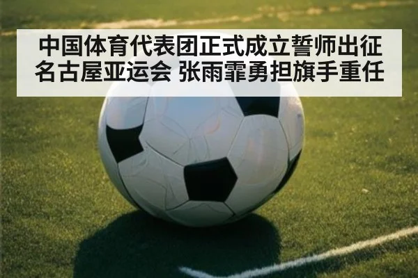 中国体育代表团正式成立誓师出征名古屋亚运会 张雨霏勇担旗手重任
